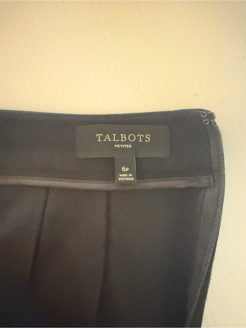 Talbots Black Petite Pencil Skirt
